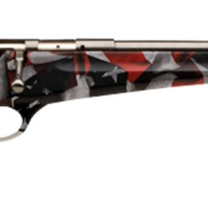 Savage Arms 13801 Rascal  Youth 22 LR 1rd 16.13" Satin Black Sporter Barrel, Satin Black Carbon Steel Receiver, American Flag Fixed Synthetic Stock, Right Hand