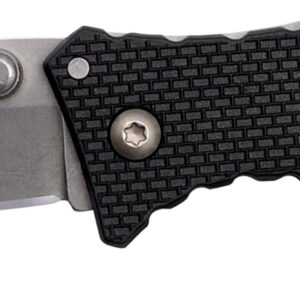 Cold Steel CS7DS Recon 1 Micro 2" Folding Spear Point Plain Stonewashed 4034 SS Blade/ Black Griv-Ex Handle Includes Pocket Clip