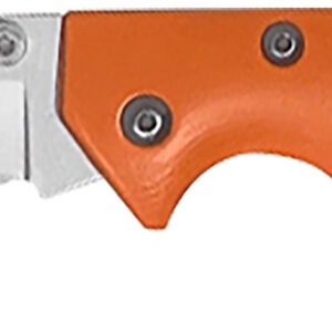 AccuSharp 712C Lockback  3" Folding Clip Point Plain Stainless Steel Blade/Blaze Orange G10 Handle Includes Allen Wrench