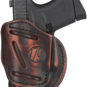 1791 Gunleather 4WH2VTGR 4-Way  IWB/OWB Size 02 Vintage Leather Belt Clip Fits S&W M&P Bodyguard Right Hand