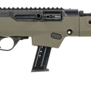 Ruger 19131 PC Carbine Takedown 9mm Luger 17+1 16.10" Threaded/Fluted Barrel, Type III Hard Coat Anodized Aluminum Alloy Receiver, OD Green Magpul PC Backpacker Stock, Optics Ready