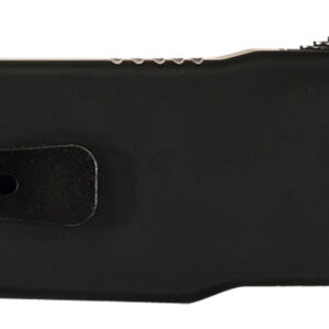 Templar Knife MZBR121 Premium Weighted  Slim 3.16" OTF Dagger Plain Black Oxide Stonewashed D2 Steel Blade, 4.93" Black Aluminum/Rubber Handle