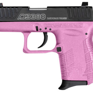 Diamondback DB0100E112 DB380 Gen4 Micro-Compact Frame 380 ACP 6+1, 2.80" Stainless Steel Barrel, Nickel Boron Serrated Stainless Steel Slide, Pink Polymer Frame w/Beavertail & Grip