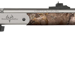 Traditions R721108432S Buckstalker XT 50 Cal 209 Primer 24", Stainless Cerakote Barrel/Rec, Next Wyld Camo Synthetic Stock, Fiber Optic Sights