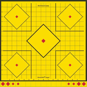 Birchwood Casey LRSIT-5PK Long Range  Self-Adhesive Paper Yellow 17.75" 5-Diamond 5 Pack