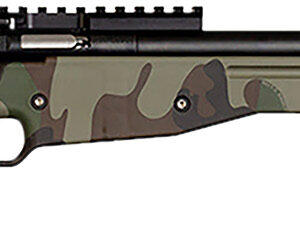 Crickett KSA2150-M81 Precision  Full Size 22 LR Single Shot 16.10" Blued Threaded Bull Barrel, Blued Crickettinny Rail Steel Receiver, M81 Woodland Camo Synthetic Adj LOP Stock