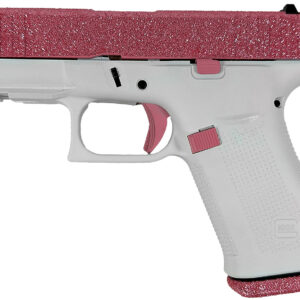 Glock PX4350204NBGF G43X  Sub-Compact Frame 9mm Luger 10+1 3.41" Black GMB Barrel, Bubblegum Cerakote Serrated Steel Slide, Frost Cerakote Polymer Frame w/Beavertail, Ambidextrous