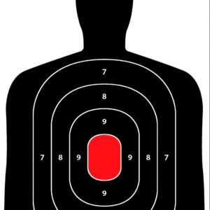 Pro-Shot SILH8PK SplatterShot  Hanging Heavy Paper 12" x 18" Black/Red 8 Pack