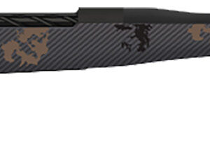 Fierce Firearms TWROG300WIN22BT Twisted Rogue Mini 300 Win Armour Lube Black Steel Threaded Barrel, Drilled & Tapped Steel Receiver, LR Negative Comb Trophy Camo Carbon Fiber Stock