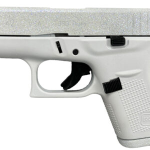 Glock UI4250204NFRST G42 Gen3 Sports South Exclusive 380 ACP 6+1 3.25" Black Steel Barrel, Frost Glitter Cerakote Serrated Steel Slide, Frost Cerakote Polymer Frame, Textured Polymer Grip, USA Made