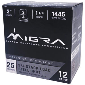 Migra Ammunitions M12SS24 Staxd  12Gauge 3" 1 1/4oz 2/4 Shot 25 Per Box/10 Case