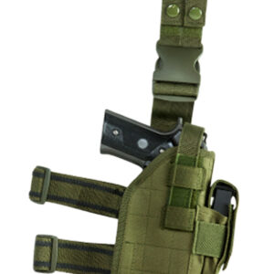 NcStar CVDLHOL2954G Drop Leg  Leg Green PVC Fabric Leg Fits Full Size Semi-Auto Fits Compact Semi-Auto Right Hand