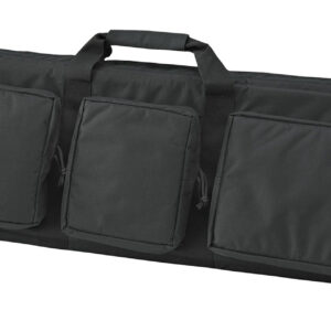 US PeaceKeeper P30049 3-Gun Case Water Resistant Black 600D Polyester w/ 3 Padded Pockets Zippered Handgun Case Webbing System & Thick Padding