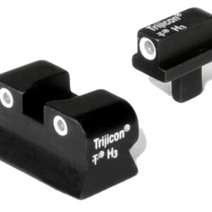 Trijicon 600145 Bright & Tough Night Sights  Green/Tritium White Outline Front Sight-Green/Tritium White Outline Rear Sight Colt 1911 0.055 Tang