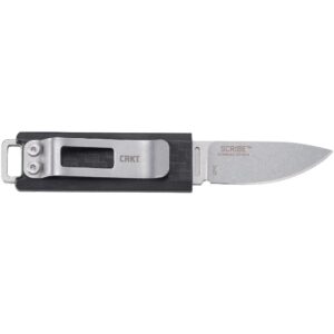 CRKT Scribe Fixed Blade Knife 1-3/4" Drop Point Blade Black