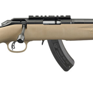 RUGER AMERICAN 17HMR RIFLE 16" T.B. FDE SYNTHETIC 1-9RD MAG