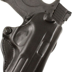 DESANTIS MINI SCABBARD HOLSTER - RH OWB LEATHER KIMBER MICRO BL