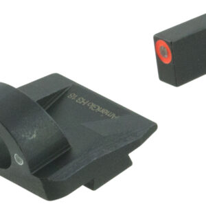AmeriGlo GL5225 Ghost Ring Sight Set for Glock  Green Tritium Orange Outline Front Sight-Green Tritium Rear Sight