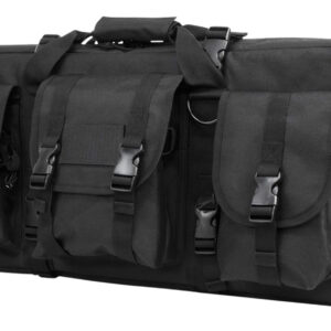 NcStar CVCPD2962B28 VISM Deluxe SubGun Case 28" Black PVC Fabric w/ Exterior Pockets Zippers & Padding for 2 AR or AK Pistols