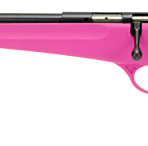 Savage Arms 13844 Rascal  Youth 22 LR 1rd 16.13" Matte Black Sporter Barrel, Matte Black Carbon Steel Receiver, Pink Fixed Synthetic Stock, Left Hand