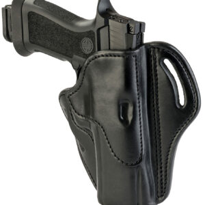 1791 Gunleather BH24SBLR BH2.4  OWB 2.4 Stealth Black Leather Belt Slide Fits Walther PPQ/Sig P320/Springfield XD-M