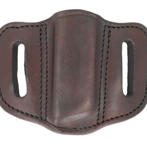 1791 Gunleather MAG12SBRA MAG1.2 Single Mag Holster Signature Brown Leather Belt Slide Compatible w/ Double Stack Ambidextrous