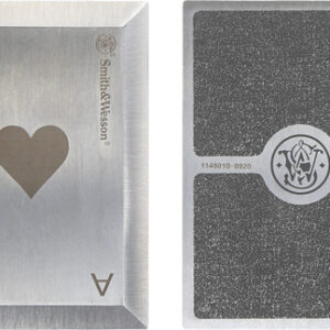 S&W BULLSEYE THROWING CARDS - 4-PACK SS LASER ETCHED W/SHTH