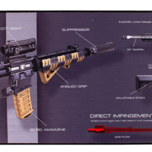 TekMat TEKR44AR15WPD AR-15 Ultra 44 Cleaning Mat Multi-Color Rubber 15"x44" AR-15 Weapons Platform