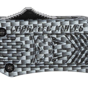 CobraTec Knives SCFCTK1SDADNS CTK-1  Small 2.75" OTF Dagger Plain D2 Steel Blade/Carbon Fiber Aluminum Handle Features Glass Breaker Includes Pocket Clip