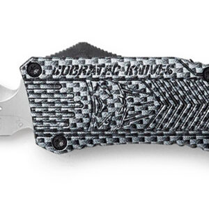 CobraTec Knives LCFCTK1LDNS CTK-1  Large 3.75" OTF Drop Plain D2 Steel Blade/Carbon Fiber Aluminum Handle Features Glass Breaker Includes Pocket Clip