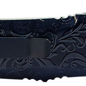 Templar Knife LMDG131 Gen II Maiden Gloss Large 3.50" OTF Dagger Plain Black Oxide Stonewashed 440C SS Blade, 5.25" Black Gloss Aluminum Handle, Glass Breaker