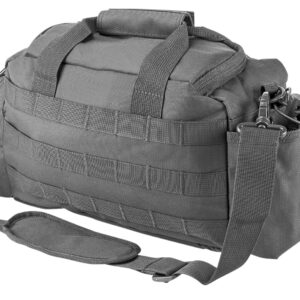 NcStar CVSRB2985U VISM Small Range Bag Side Pockets, PALs Webbing, Carry Handles/Adjustable Shoulder Strap, 12"L x 5"W x 7"H Interior Dimensions Urban Gray
