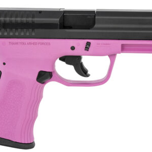 FMK G9C1G2PKSSCM 9C1 G2 9mm Luger 10+1 4" Black Stainless Steel Barrel, Black Serrated Carbon Steel Slide, Pink Polymer Frame w/Picatinny Rail, Black Backstrap Grip