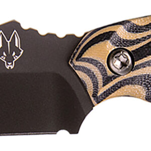 Southern Grind SG0507020601 Jackal  4.75" Fixed Drop Point Plain Black PVD 8670 Steel Blade, 4.50" Black/Tan G10 3D Milled Handle, Includes Sheath