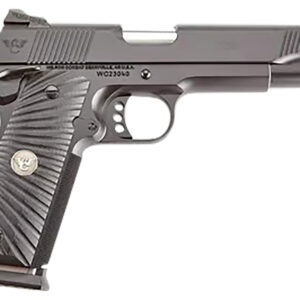 Wilson Combat CQBFS45A CQB  Full Size Frame 45 ACP 8+1 5" Match Grade Barrel, Black Serrated Carbon Steel Slide, Black Armor-Tuff Carbon Steel Frame w/Beavertail, Black G10 Starburst Grip