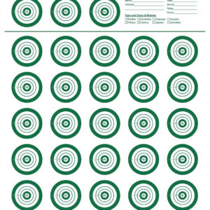 EZ-Aim 15582 Official IBS  Rimfire Target  Non-Adhesive White/Green 25 Pack