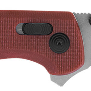 S.O.G SOGTM1023BX Terminus XR 2.95" Folding Clip Point Plain Stonewashed D2 Steel Blade Crimson Textured G10 Handle Features Box Packaging Includes Pocket Clip
