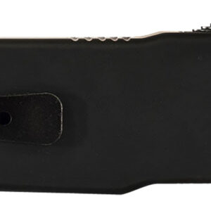 Templar Knife LZBR321 Premium Weighted  Large 3.55" OTF Drop Point Plain Black Oxide Stonewashed D2 Steel Blade, 5.25" Black Aluminum/Rubber Handle