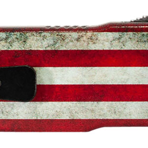 Templar Knife LZBRF321 Premium Weighted Betsy Ross Flag Large 3.55" OTF Drop Point Plain Black Oxide Stonewashed D2 Steel Blade, 5.25" Betsy Ross Flag Aluminum Zinc Alloy Handle