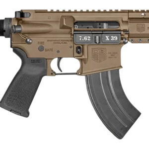 Diamondback DB1912O061 DB15  7.62x39mm 28+1 7", FDE, Carbon Lower, 6" M-LOK Handguard, Black Padded Buffer Tube/Magpul Grip