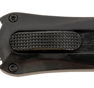 Steel River Knives MA163BDD Spartan  Mini 2.70" OTF Dagger Plain Damascus 440C SS Blade/ Black w/Carbon Fiber Inlay Aluminum Zinc Alloy Handle