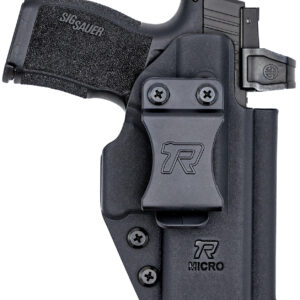 Rounded Gear RGUNVRSLCMPCTBLK Universal Kydex  IWB Black Kydex Belt Clip Fits Compact Sized Handguns Right Hand