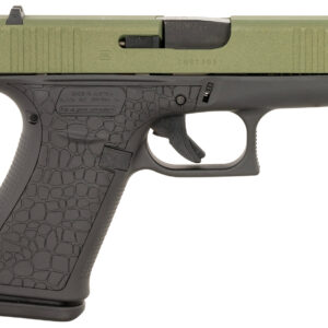 Glock PX4350204BAYOU G43X  Slim Sub-Compact Frame 9mm Luger 10+1 3.41" Black GMB Barrel, Lime Green Cerakote Serrated Steel Slide, Black Cerakote Polymer Frame w/Beavertail, Ambidextrous