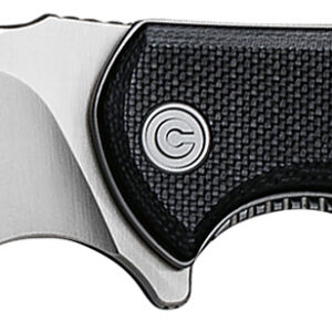 Civivi Knives C18026C-2 Praxis  Mini 2.98" Folding Drop Point Plain Satin D2 Steel Blade, Black Textured G10 Handle