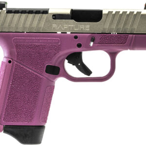 Gforce Arms GF932512PIN Rapture  Sub-Compact Frame 9mm Luger 12+1 3.25" Black Steel Barrel, Nickel Steel Optic Cut/Serrated Slide, Pink Cerakote Polymer Frame, Shield RMSc/RMR Footprint