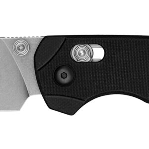Kershaw 6110 Bel Air XL 3.40" Folding Plain Stonewashed CPM MagnaCut Steel Blade, Black Textured G10 Handle