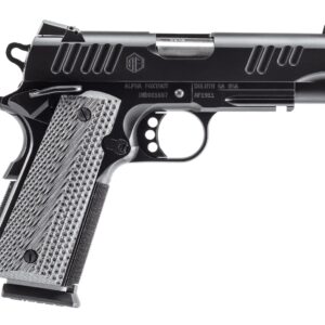 Alpha Foxtrot AA01X1CND-XQBK10 AF1911 Enhanced 9mm Luger 10+1 4.25" Stainless Bull Barrel, Black QPQ Stainless Steel Serrated Slide, Black QPQ Stainless Steel Checkered Frame w/Beavertail, G10 Grip