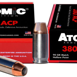 Atomic Ammunition 00453 Pistol Precision Craft 380ACP 90gr Hollow Point 20 Per Box/10 Case
