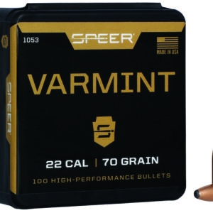 Speer 1053 Varmint  22Cal 70gr Jacketed Soft Point 100 Per Box/5 Case