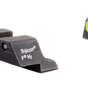 Trijicon 600540 HD Night Sights  Green/Tritium Yellow Outline Front Sight-Green Tritium Black Outline Rear Sight Glock Glock 17/17L/19 Standard Frame
